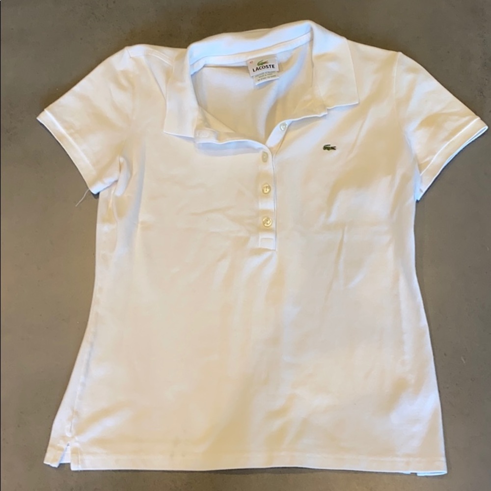 Lacoste White Short Sleeve Polo size 42